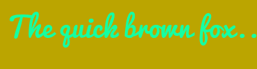 Image with Font Color 15FFA2 and Background Color BBA500
